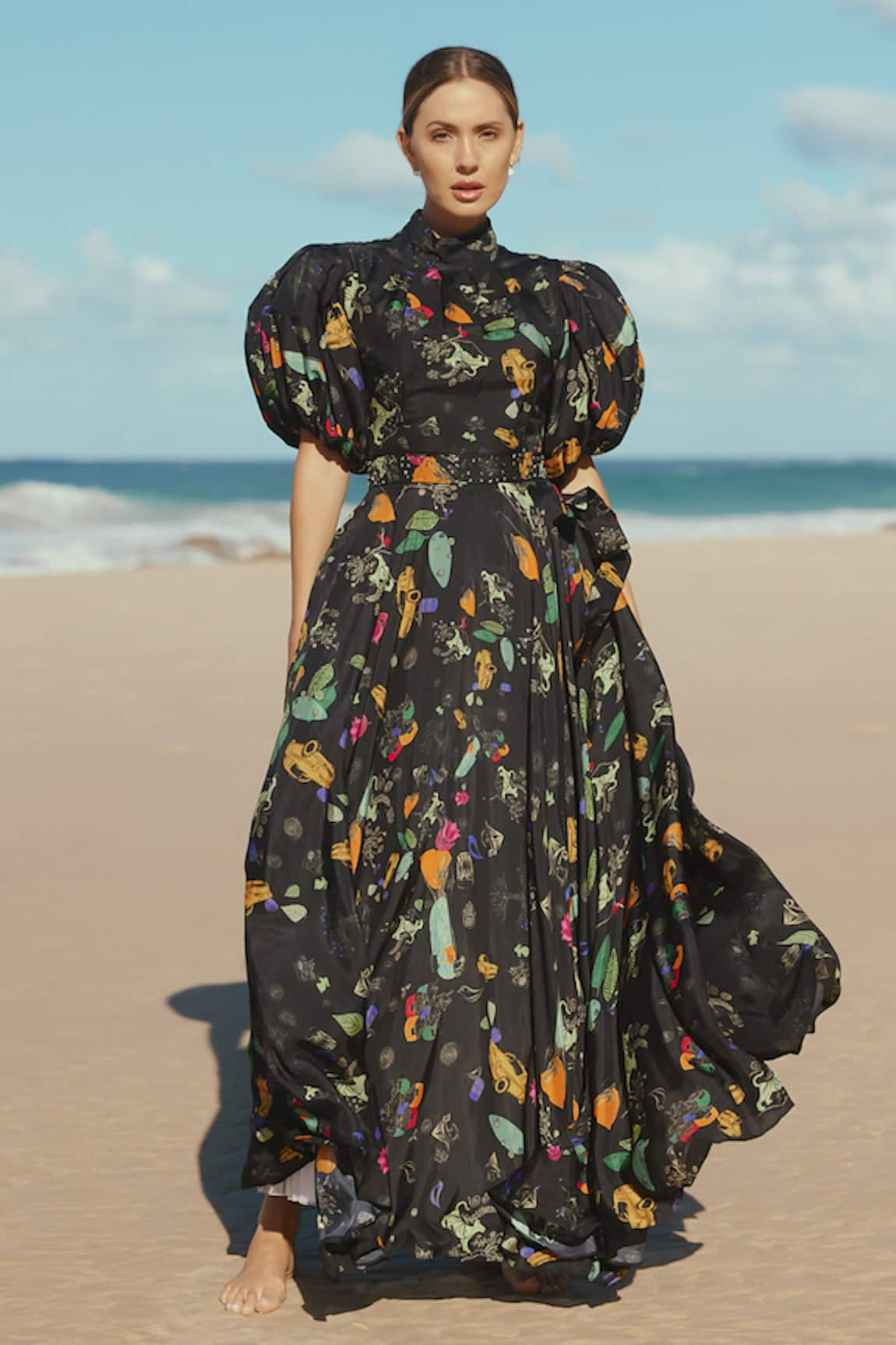 Sruti Dalmia Abstract Botanical Print Dress