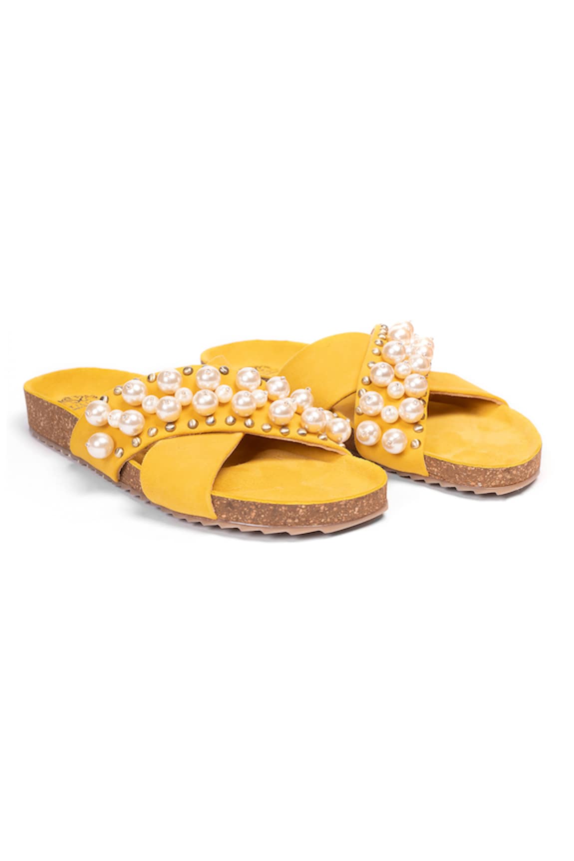 Stilista Aphrodite Pearl Embellished Leather Flats