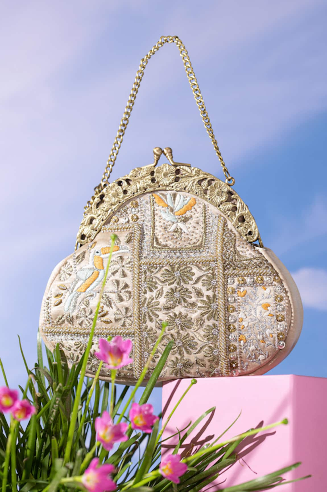 The Leather Garden Pali Embroidered Potli Bag