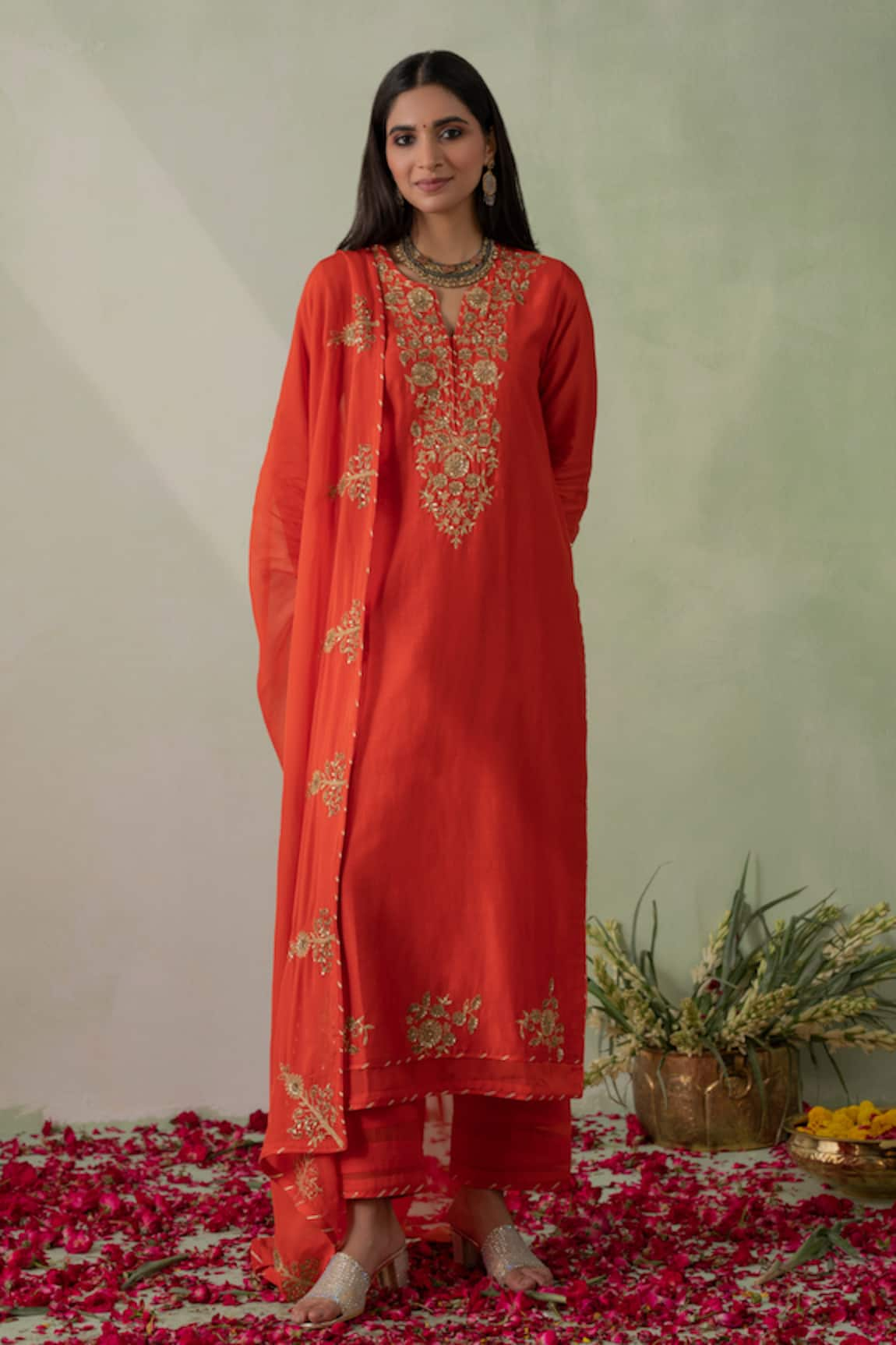 VARUN CHHABRA Zari Embroidered Kurta Set