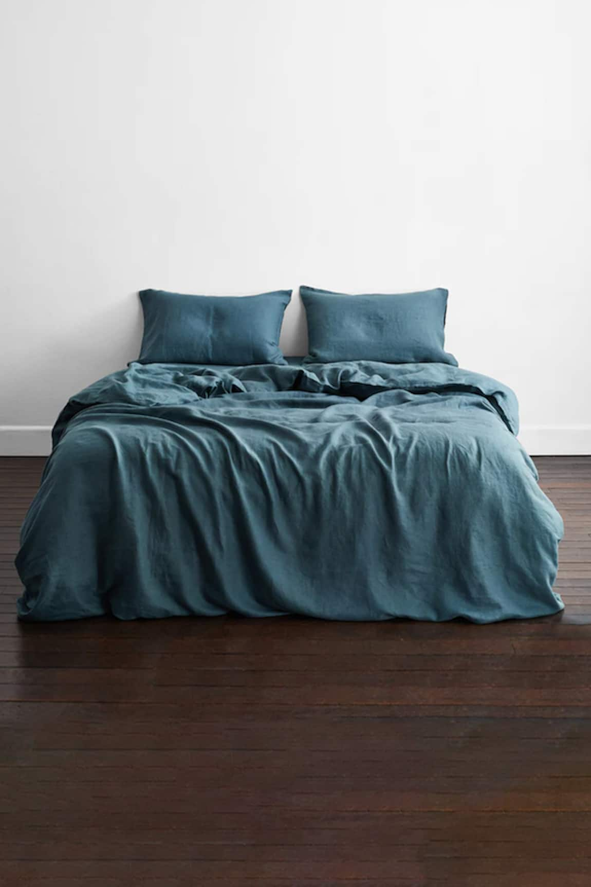 Thread Connect Natural Linen Duvet Cover Bedsheet Set