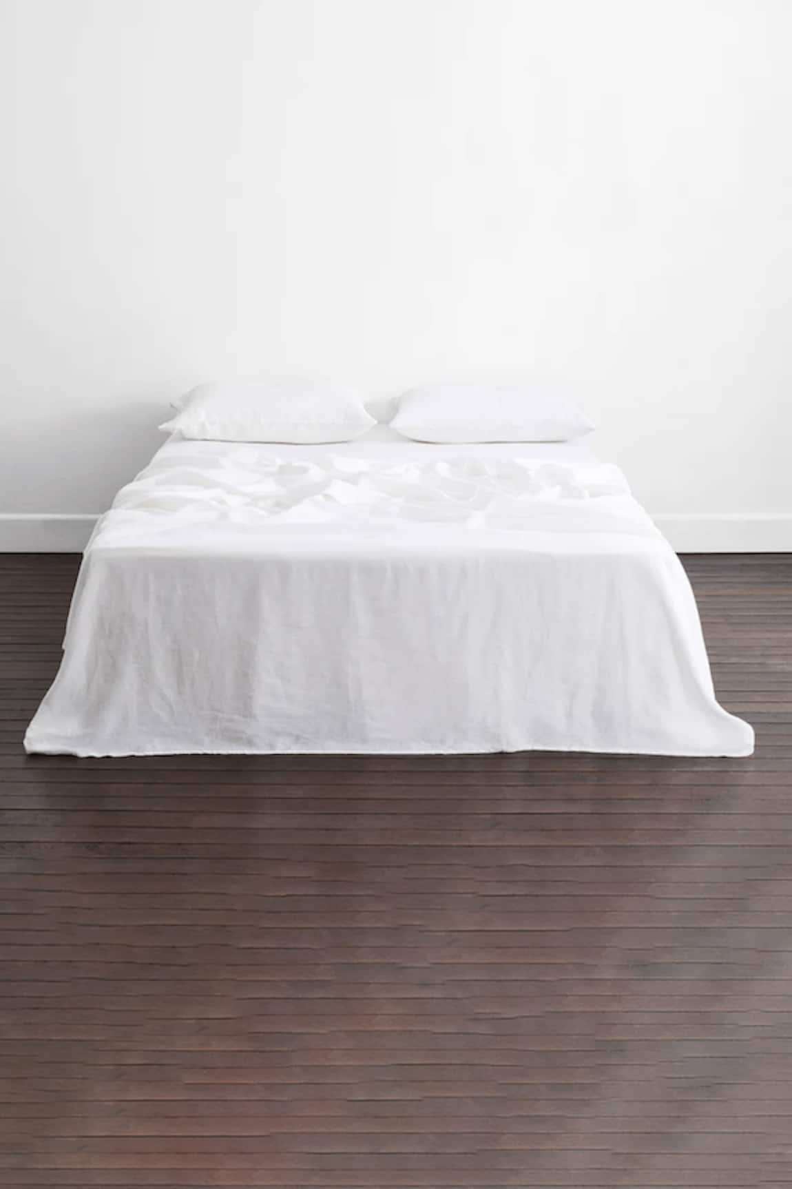 Thread Connect Plain Linen Flat Bedsheet Set