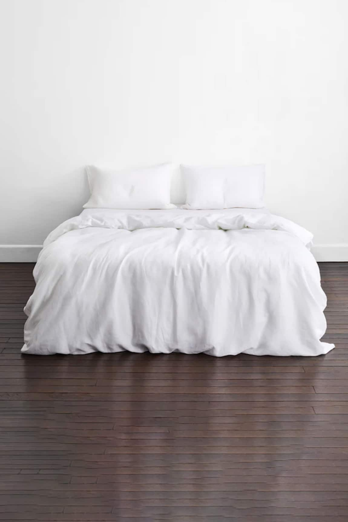 Thread Connect Natural Linen Duvet Cover Bedsheet Set