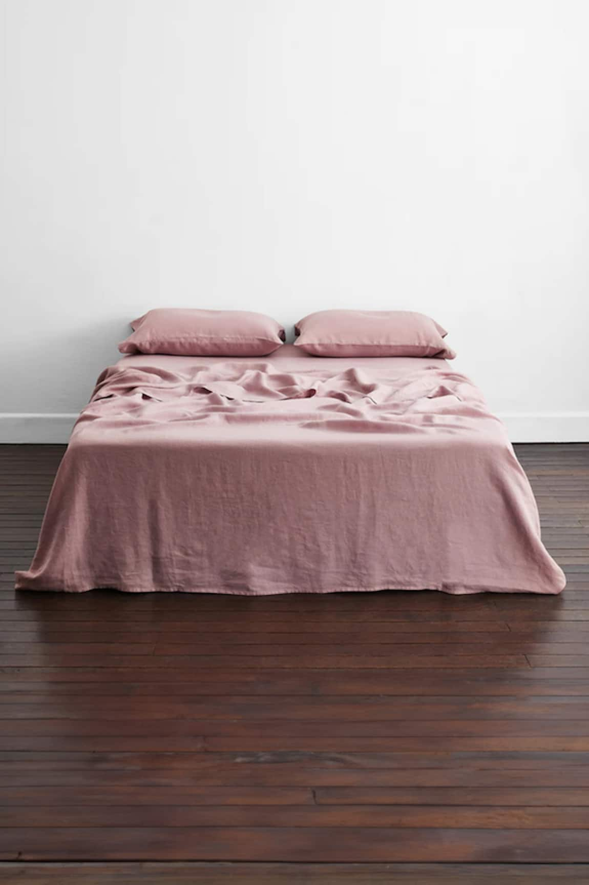 Thread Connect Linen Solid Bedsheet Set