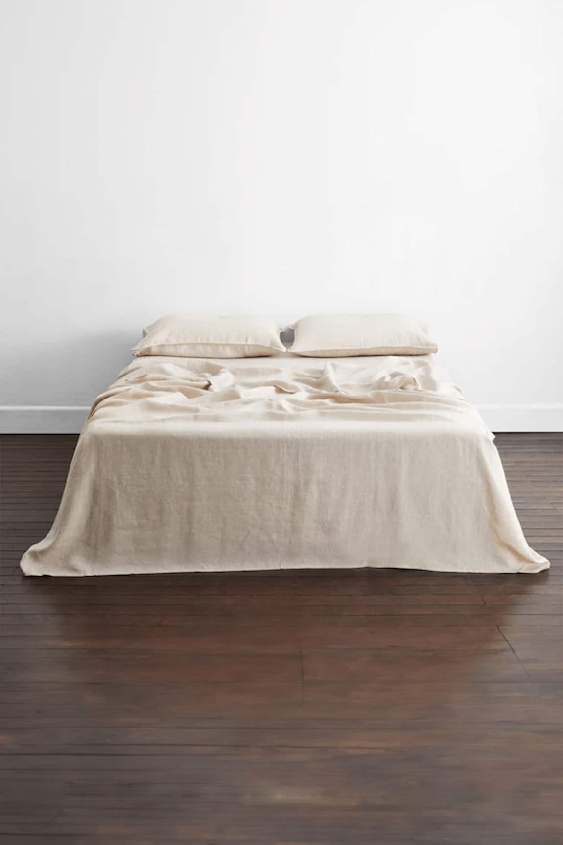 Thread Connect Solid Linen Bedsheet Set