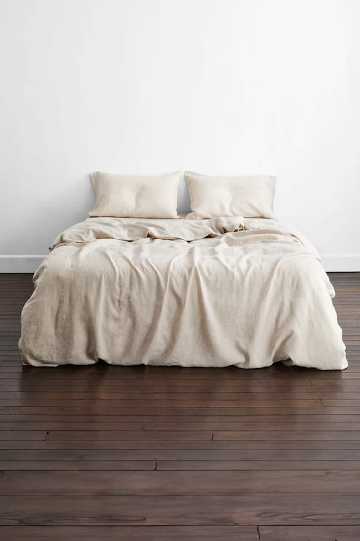 Thread Connect Solid Linen Duvet Cover Set