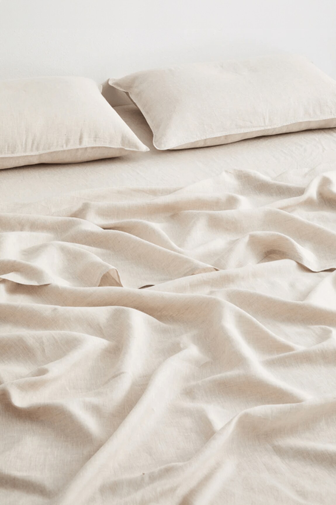 Thread Connect Solid Linen Fitted Sheet Set