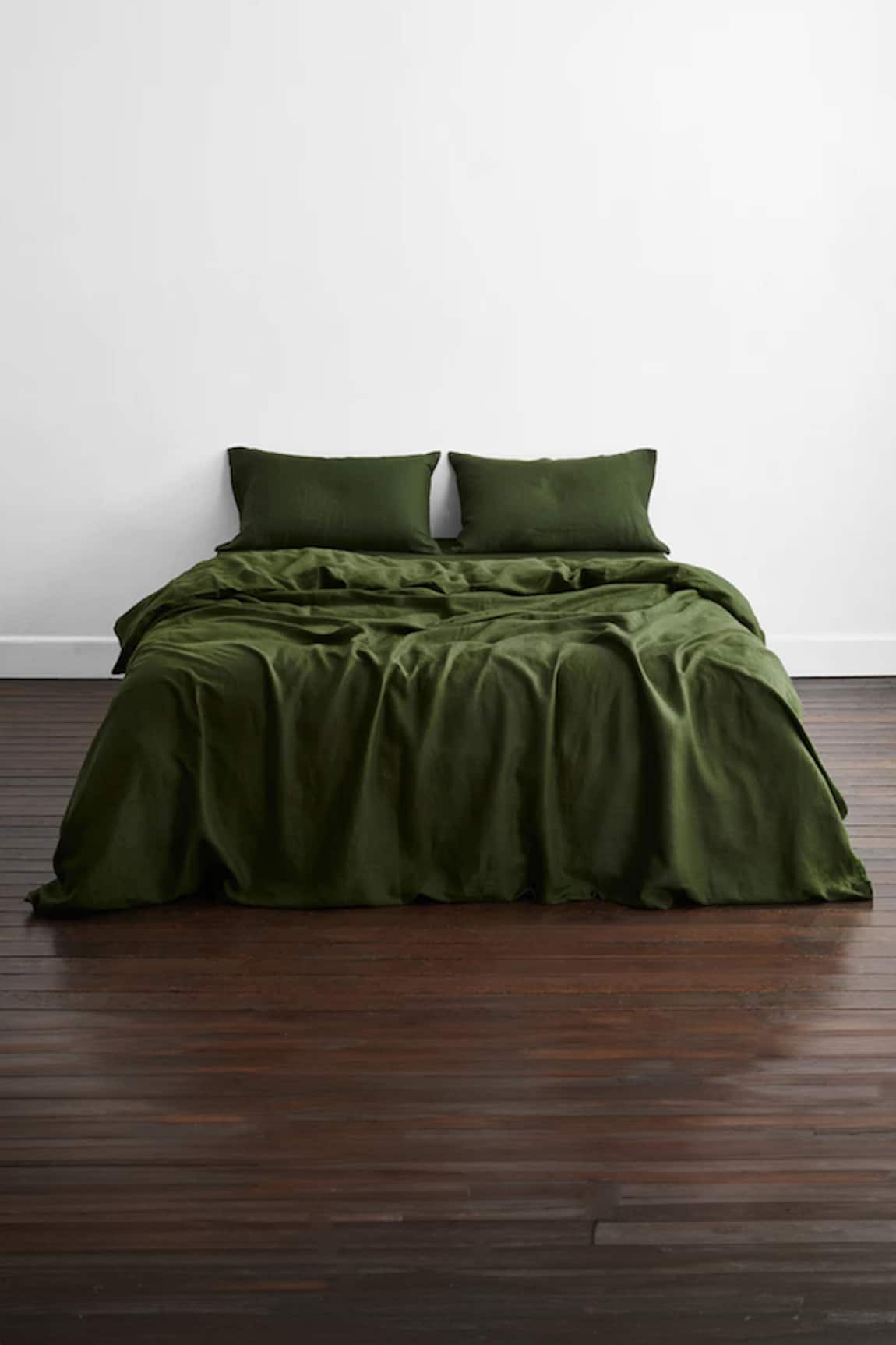 Thread Connect Plain Pure Linen Duvet Cover Set