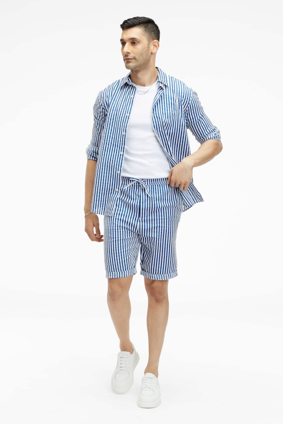 Terra Luna Dante Bling Stripe Print Shirt