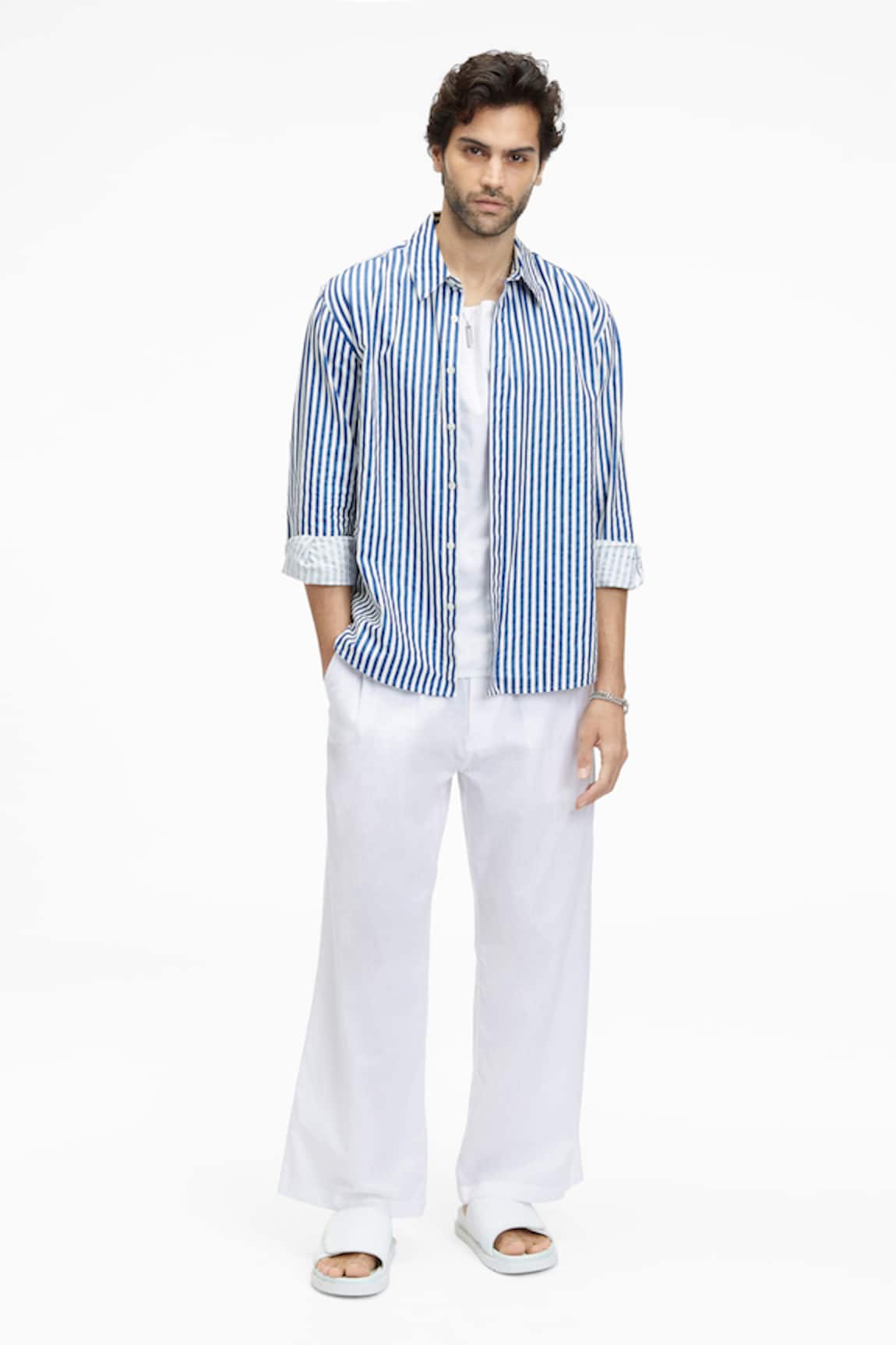 Terra Luna Bling Stripe Print Organic Cotton Shirt 