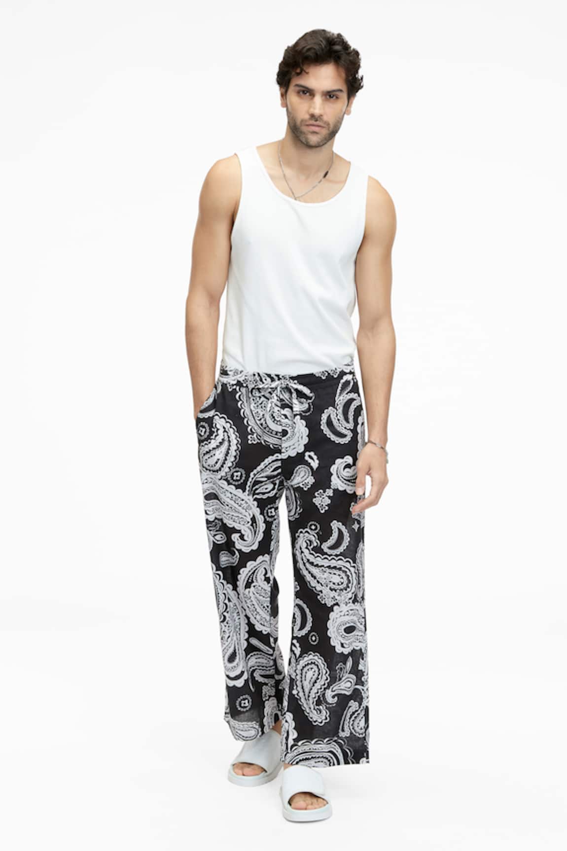 Terra Luna Tao Printed Organic Handloom Cotton Pant