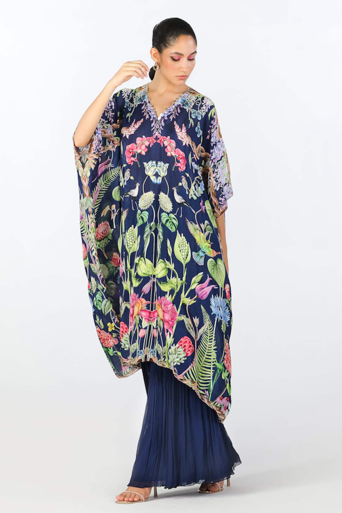Limerick by Abirr N' Nanki Avis Garden Pattern Kaftan Tunic With Sharara