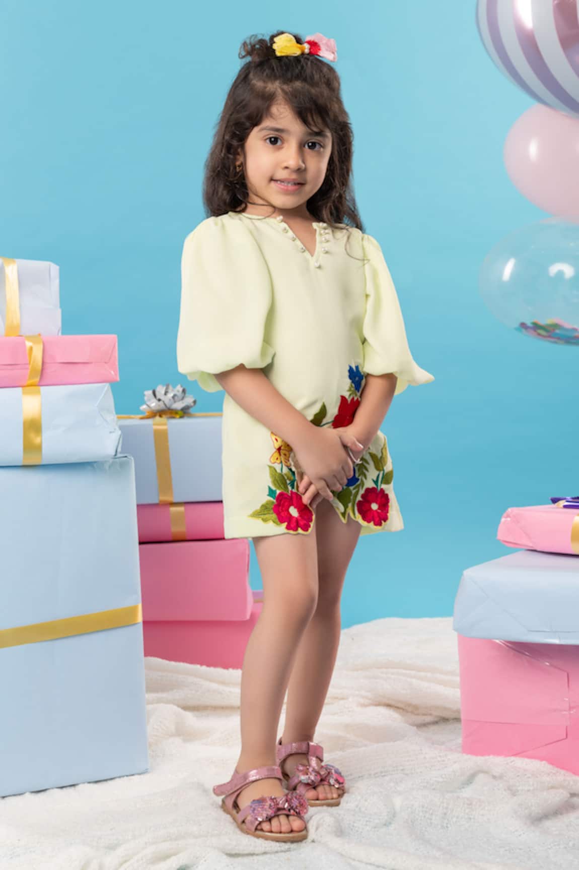 Kirti Agarwal - Pret N Couture Floral Embroidered Georgette Dress