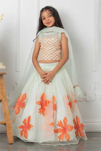 Kirti Agarwal - Pret N Couture Bloom Embroidered Lehenga Blouse Set 