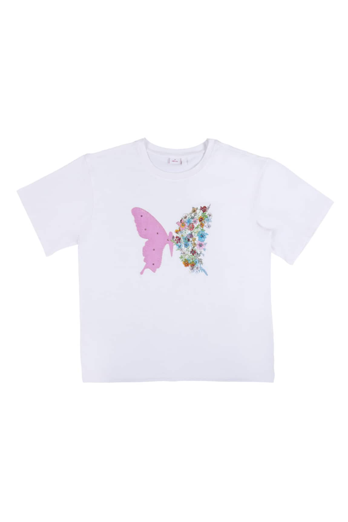 Rang by Lespetits Butterfly Floral T Shirt