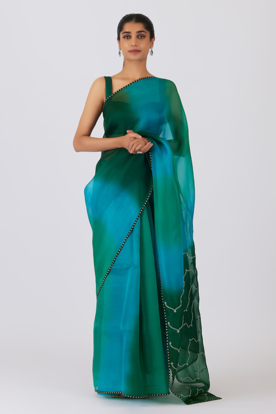 Shimai Jayachandra Whispering Waves Saree With Blouse