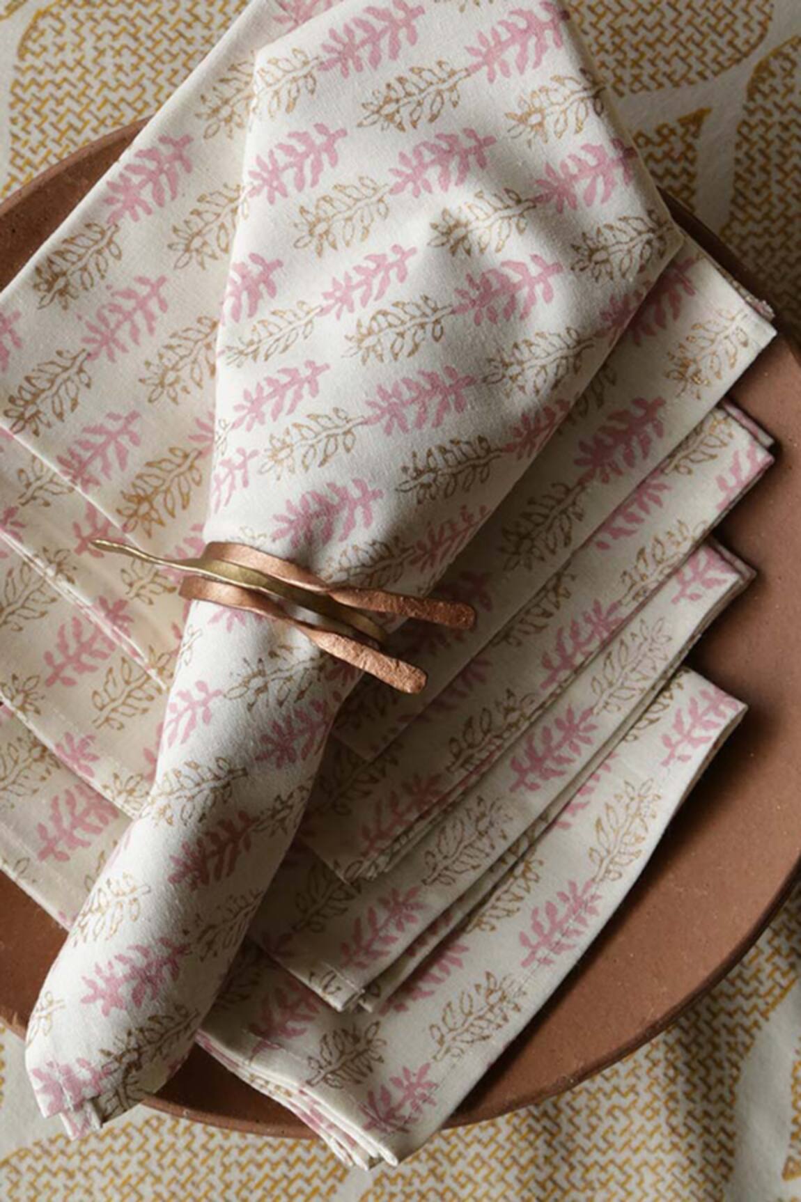 Krishna Mehta Allure Printed Napkin Set of 4