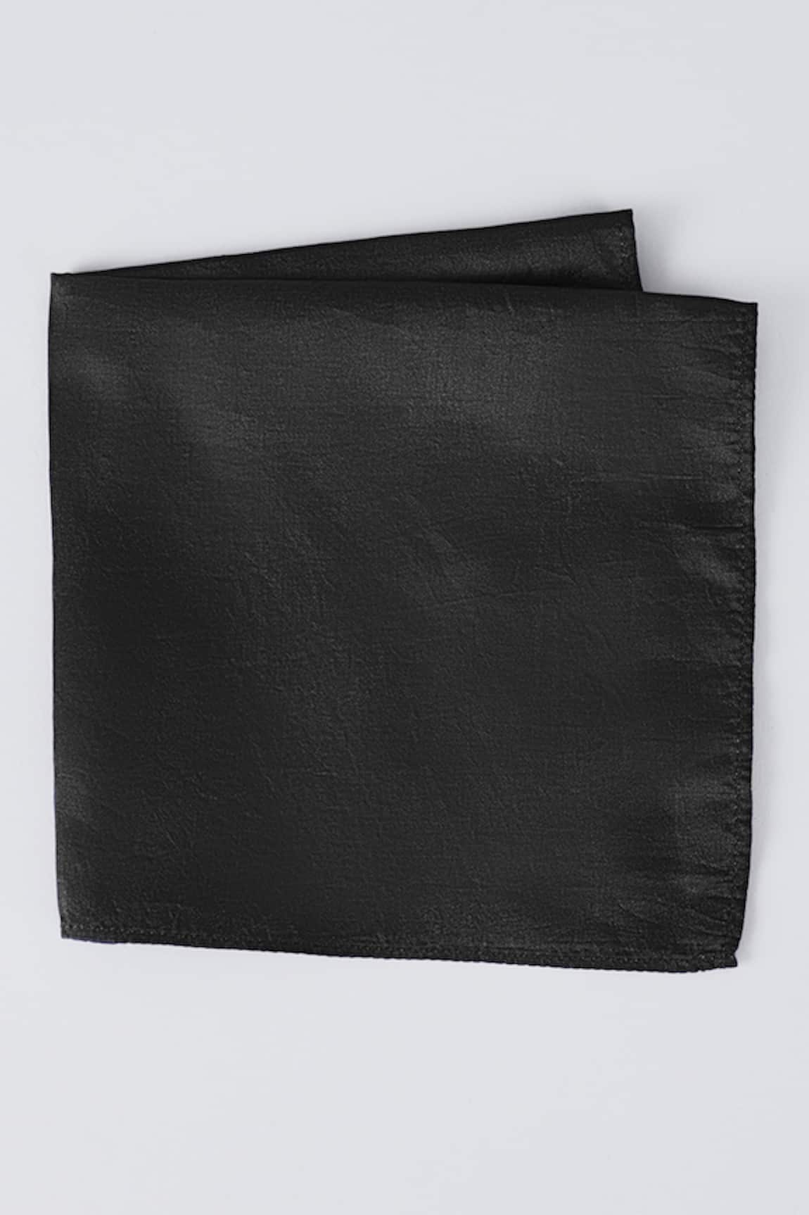 Bubber Couture Coal Pure Silk Pocket Square