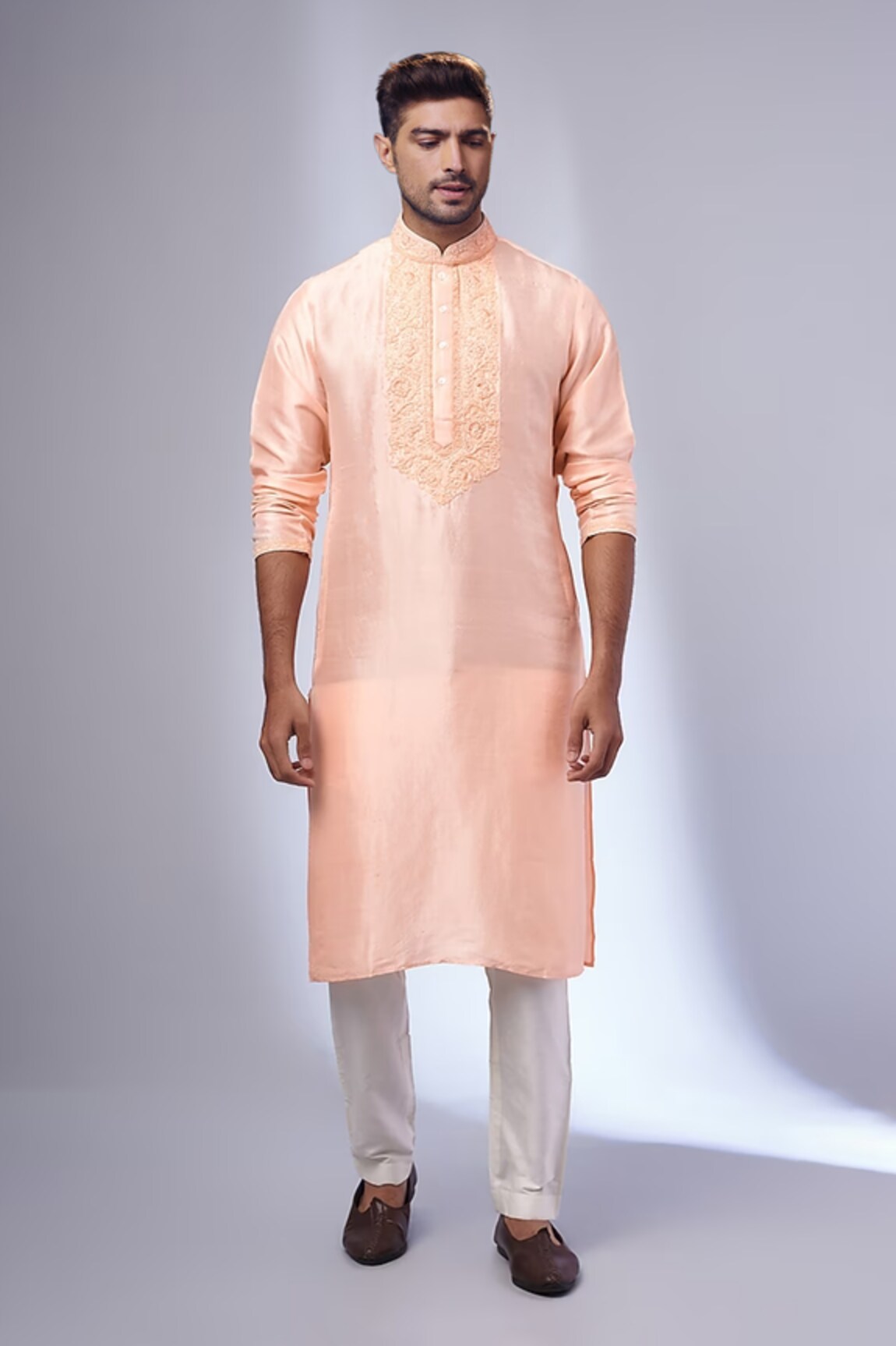 SAMMOHAN CEREMONIAL Embroidered Straight Kurta & Pant Set