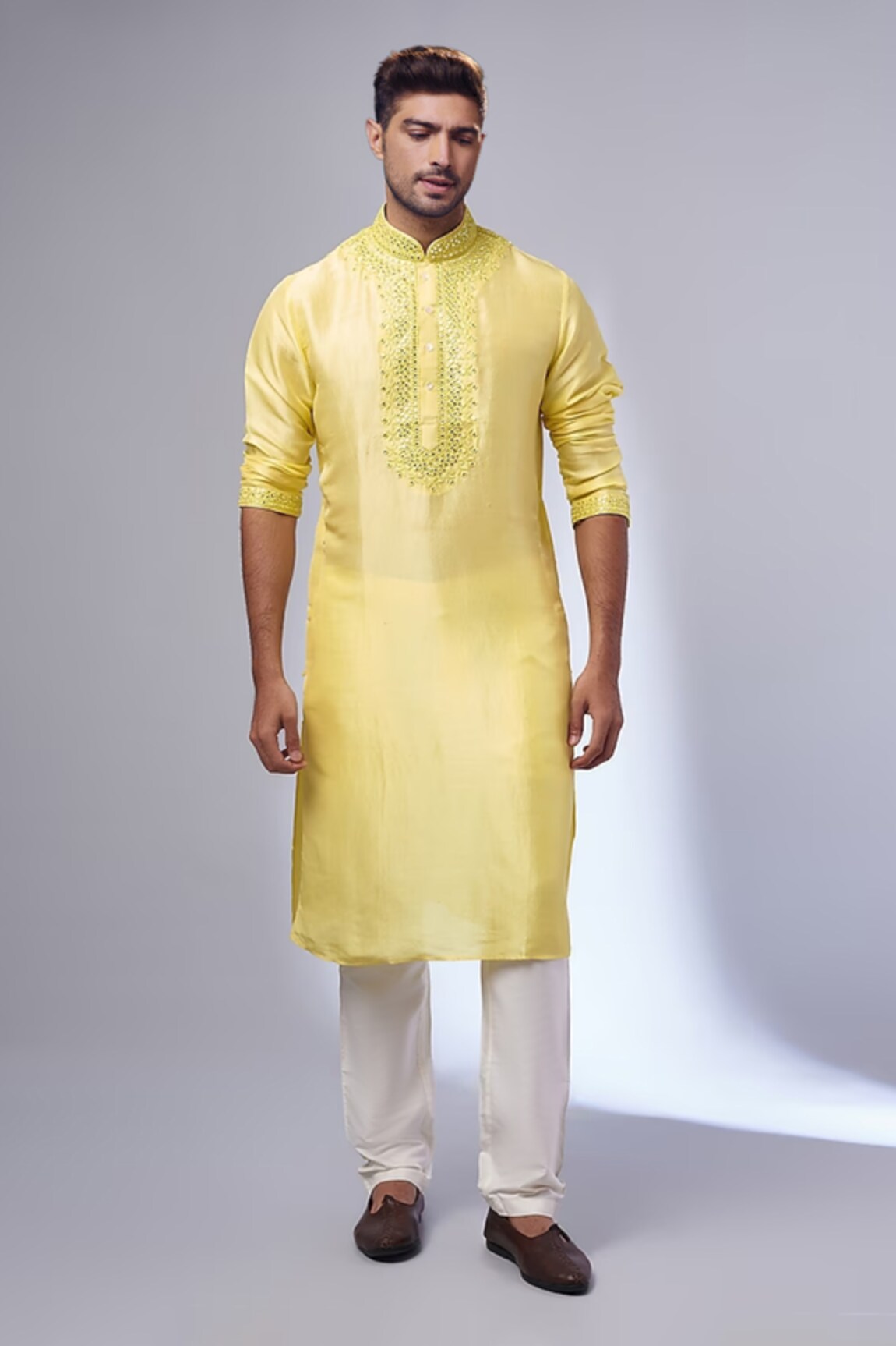 SAMMOHAN CEREMONIAL Mirror Embroidered Kurta & Pant Set