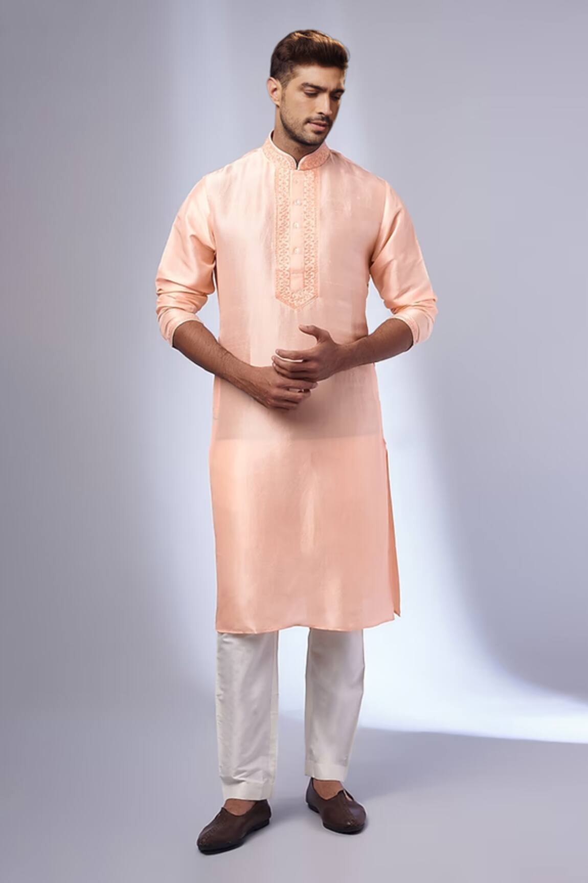 SAMMOHAN CEREMONIAL Cutdana Embroidered Kurta & Pant Set