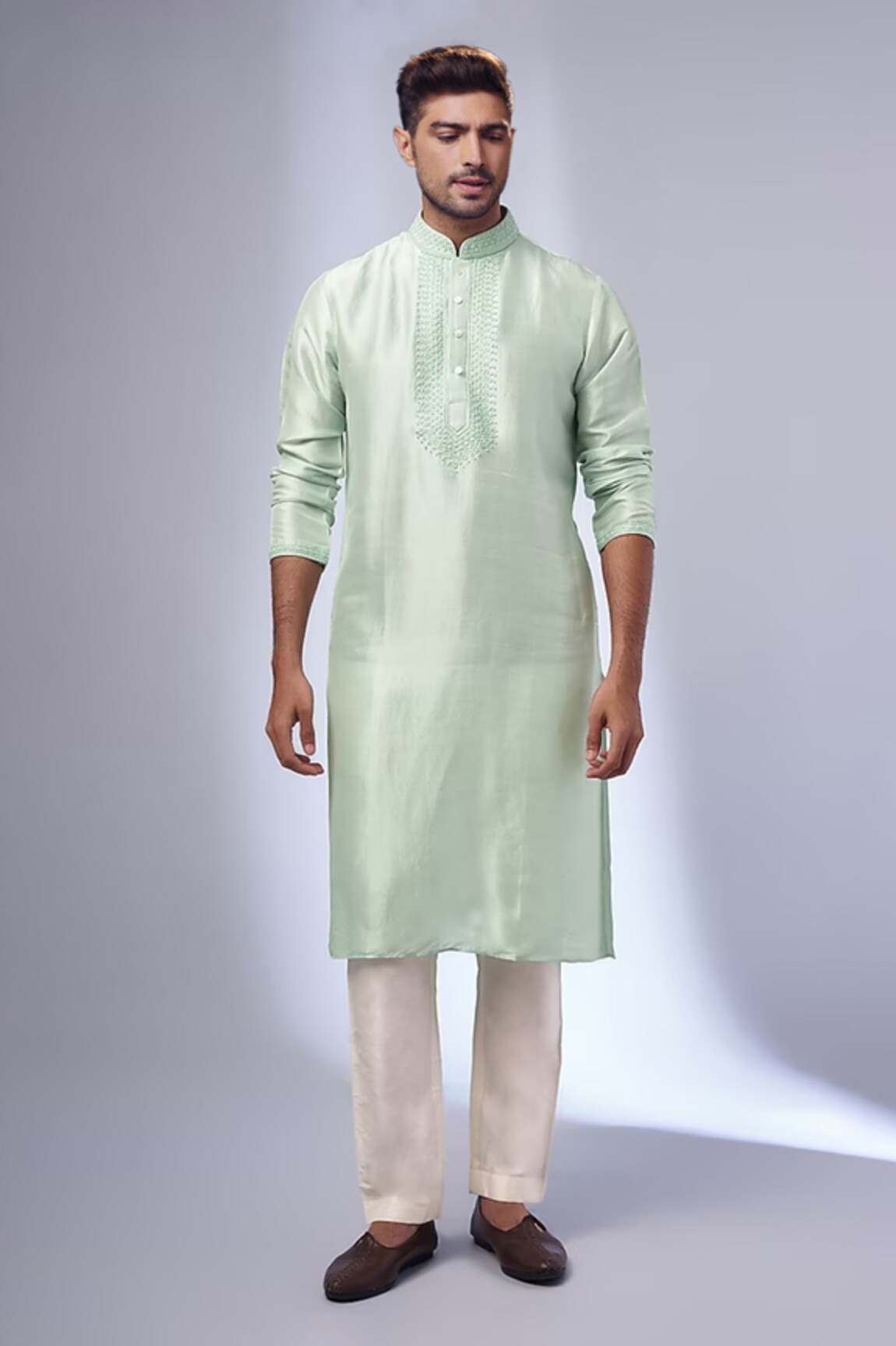 SAMMOHAN CEREMONIAL Curdana Hand Embroidered Kurta & Pant Set