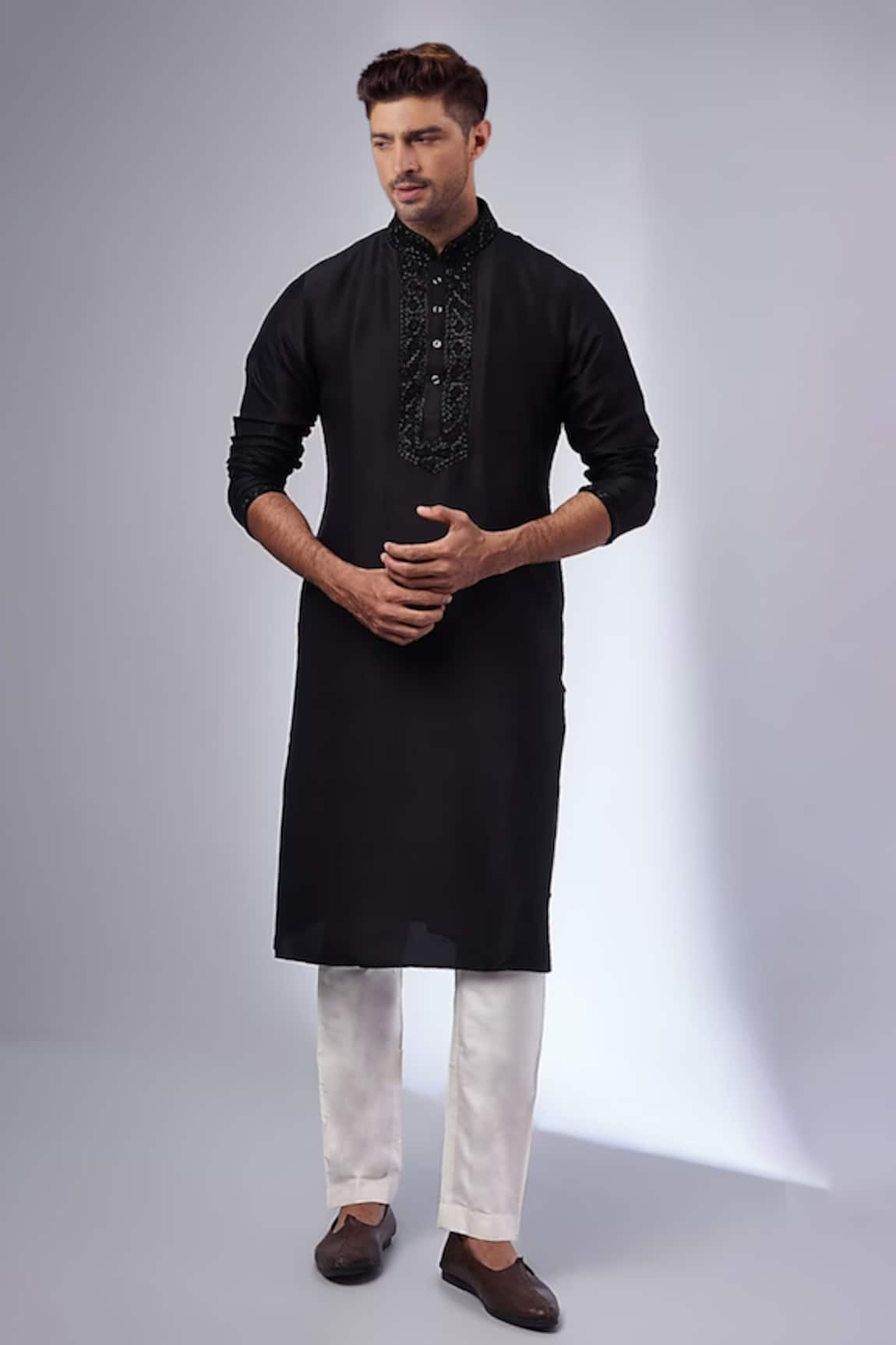 SAMMOHAN CEREMONIAL Cutdana Embellished Kurta & Pant Set