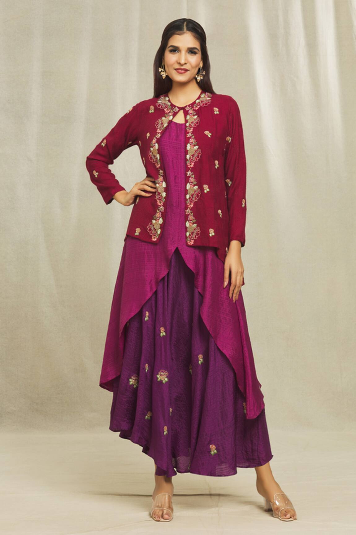 Bhusattva Embroidered Jacket With Organic Silk Dress