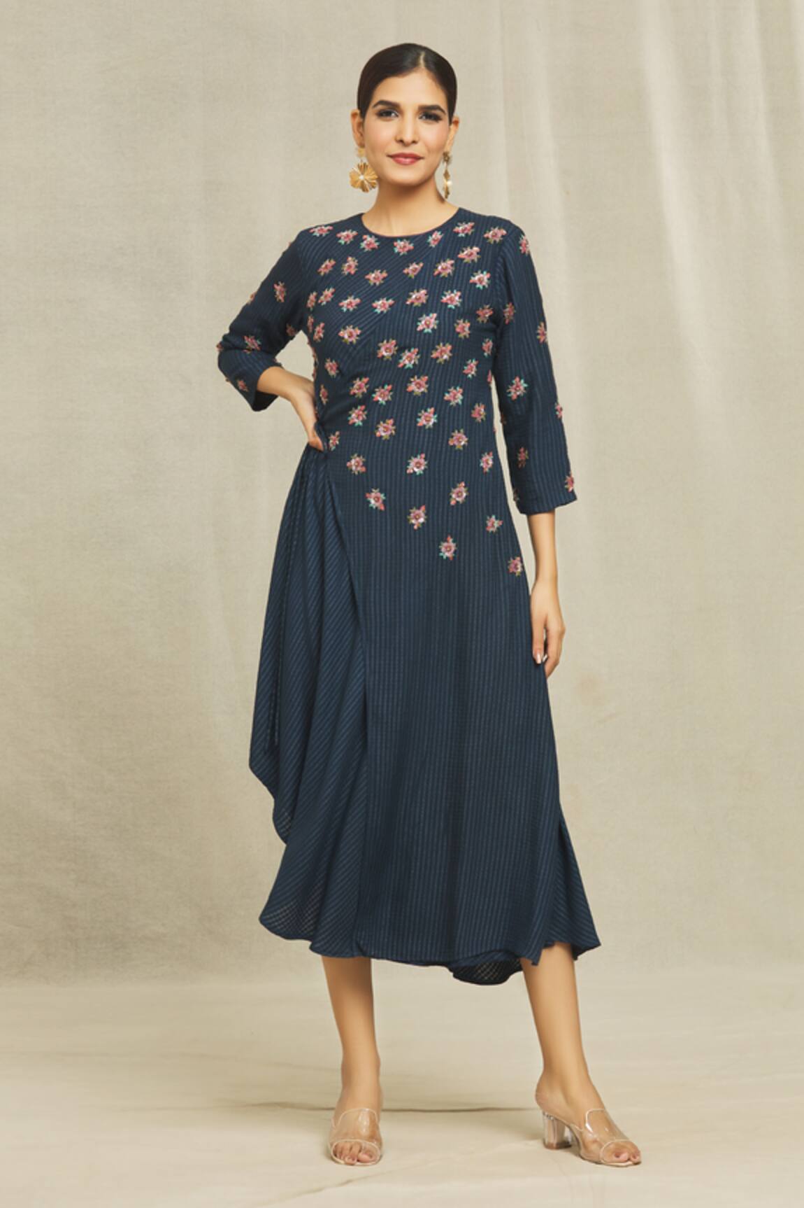 Bhusattva Hand Embroidered Asymmetric Dress 
