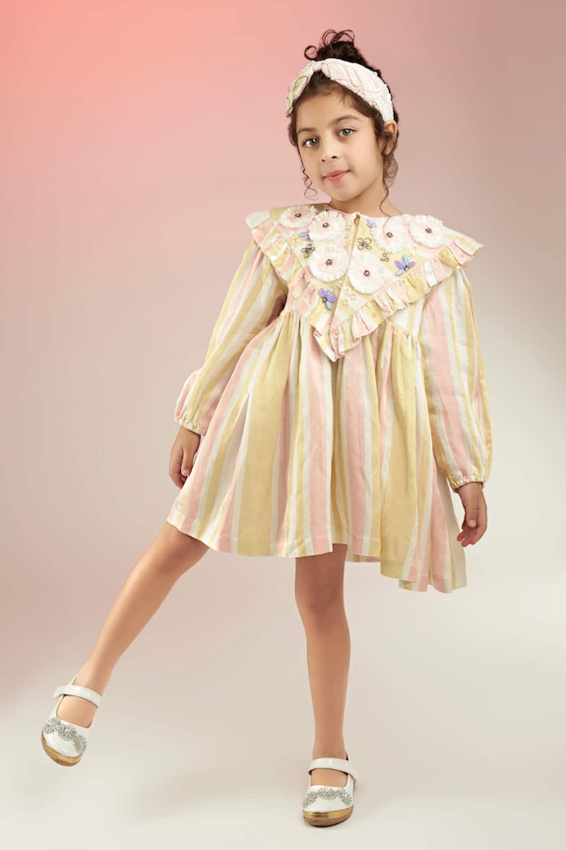 Joey & Pooh Placement Posies Embellished Dress