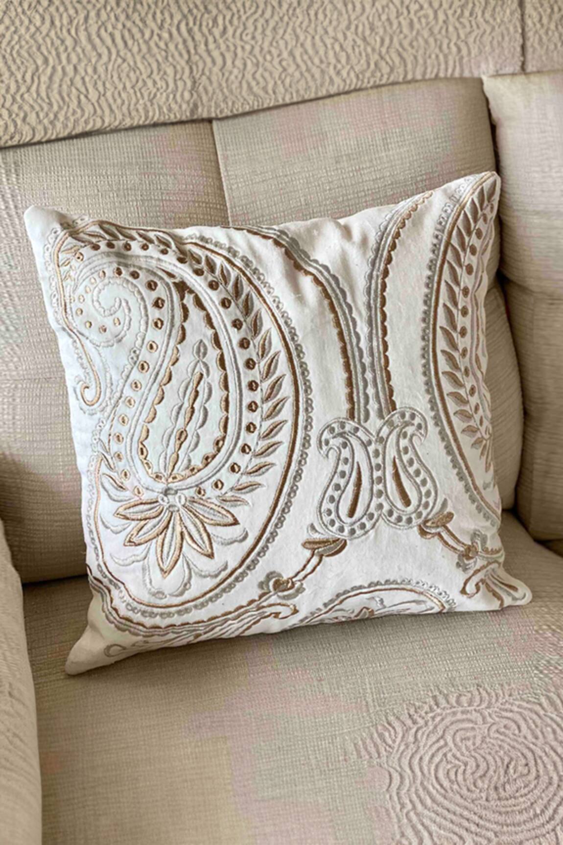 Mason Home Pichola Paisley Embroidered Cushion Cover
