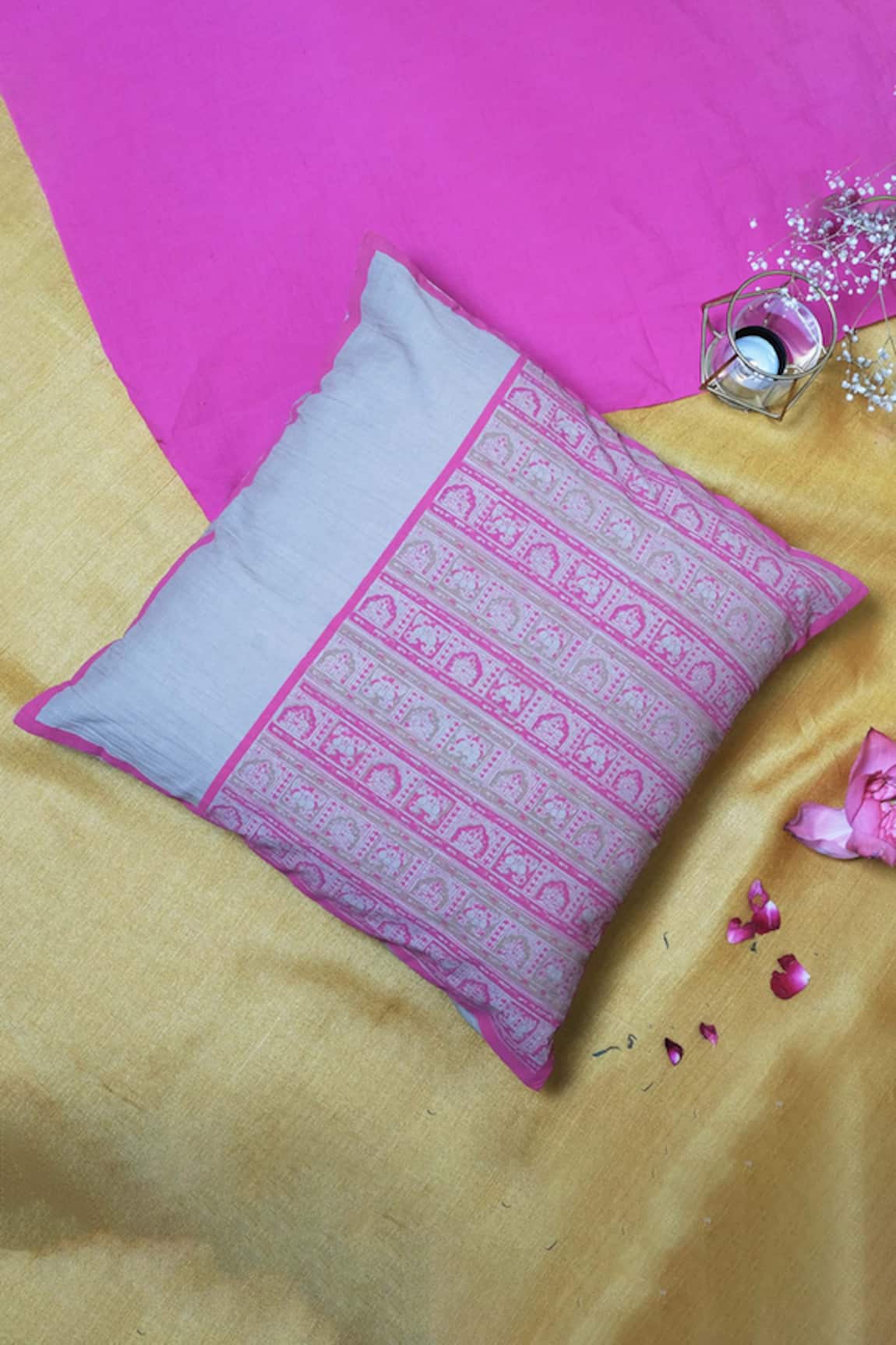 Inheritance India Pata Hand Block Print Cushion Covers - Set of 4