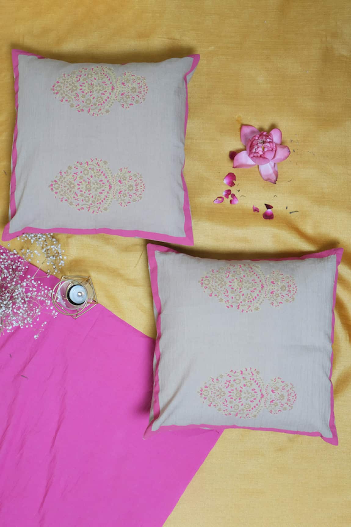 Inheritance India Paisley Print Cushion Covers - Set of 4