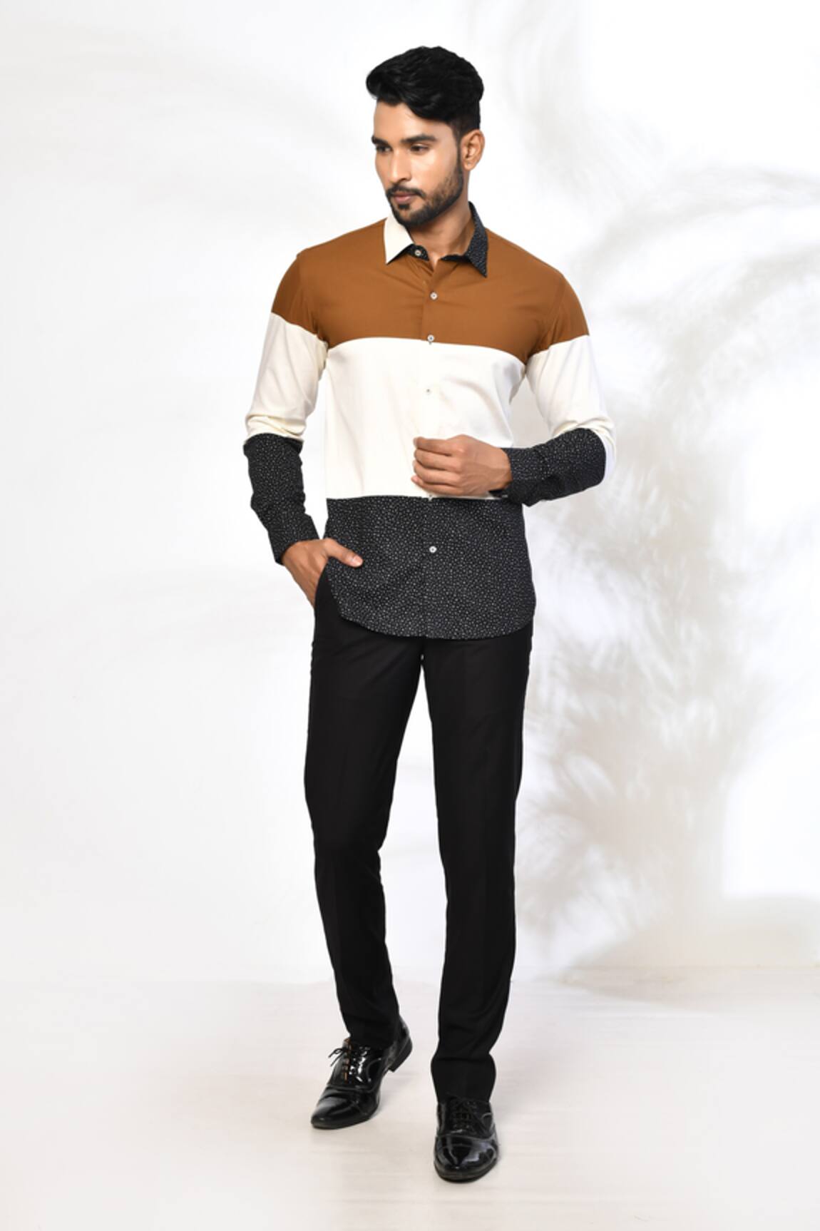 Arihant Rai Sinha Cotton Colorblock Shirt