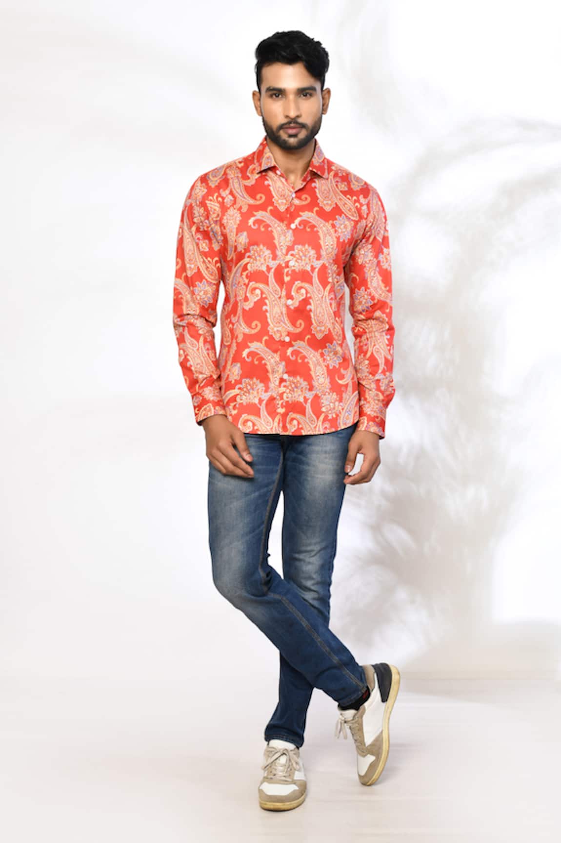Arihant Rai Sinha Cotton Paisley Print Shirt