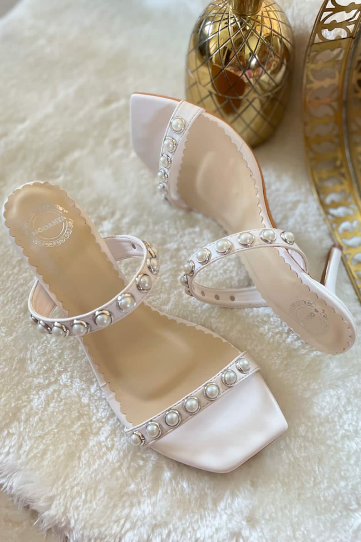 Modanta Footwear Pearl Embellished Stilettos