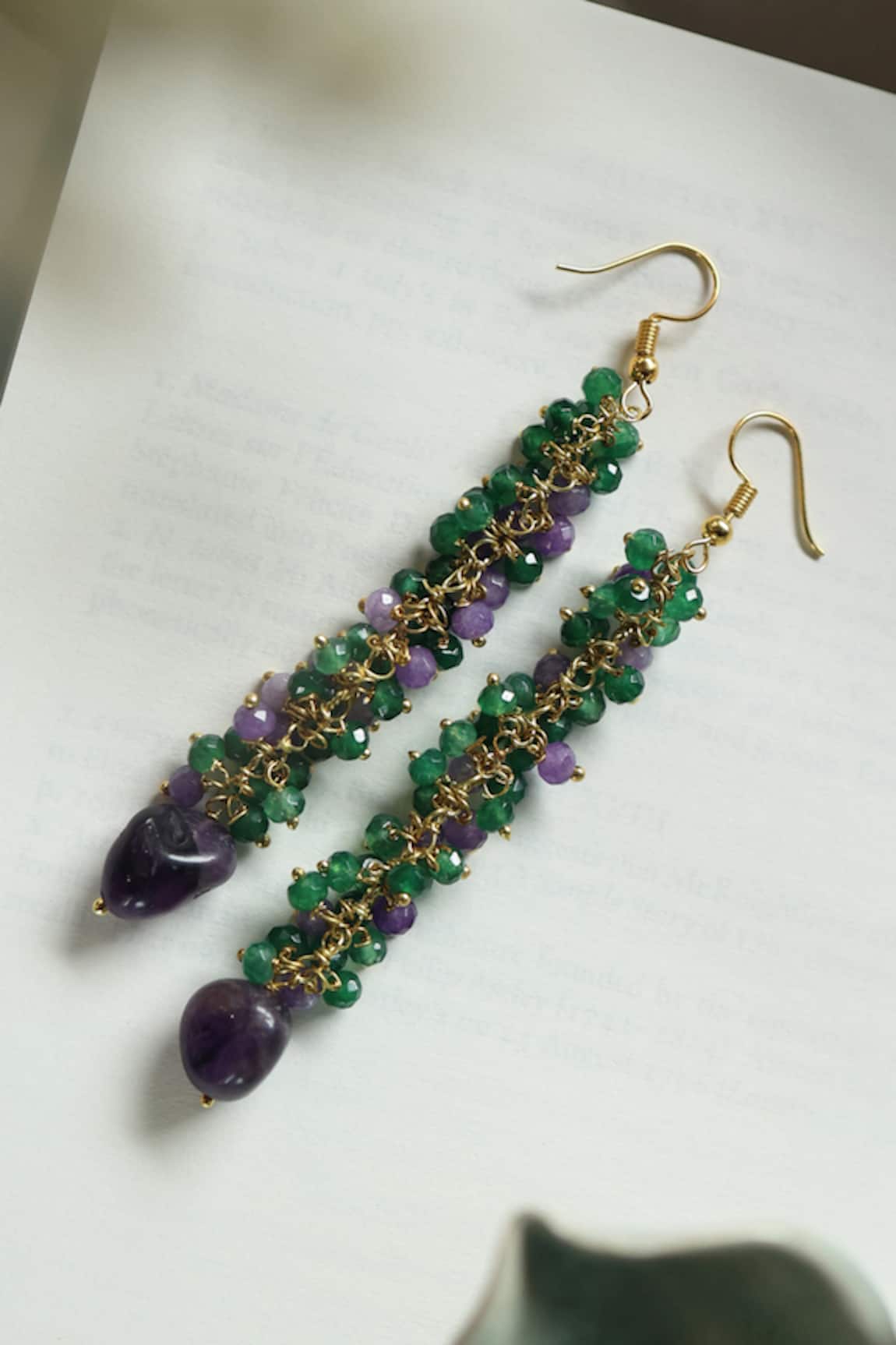 Do Taara Onyx & Natural Stone Embellished Earrings