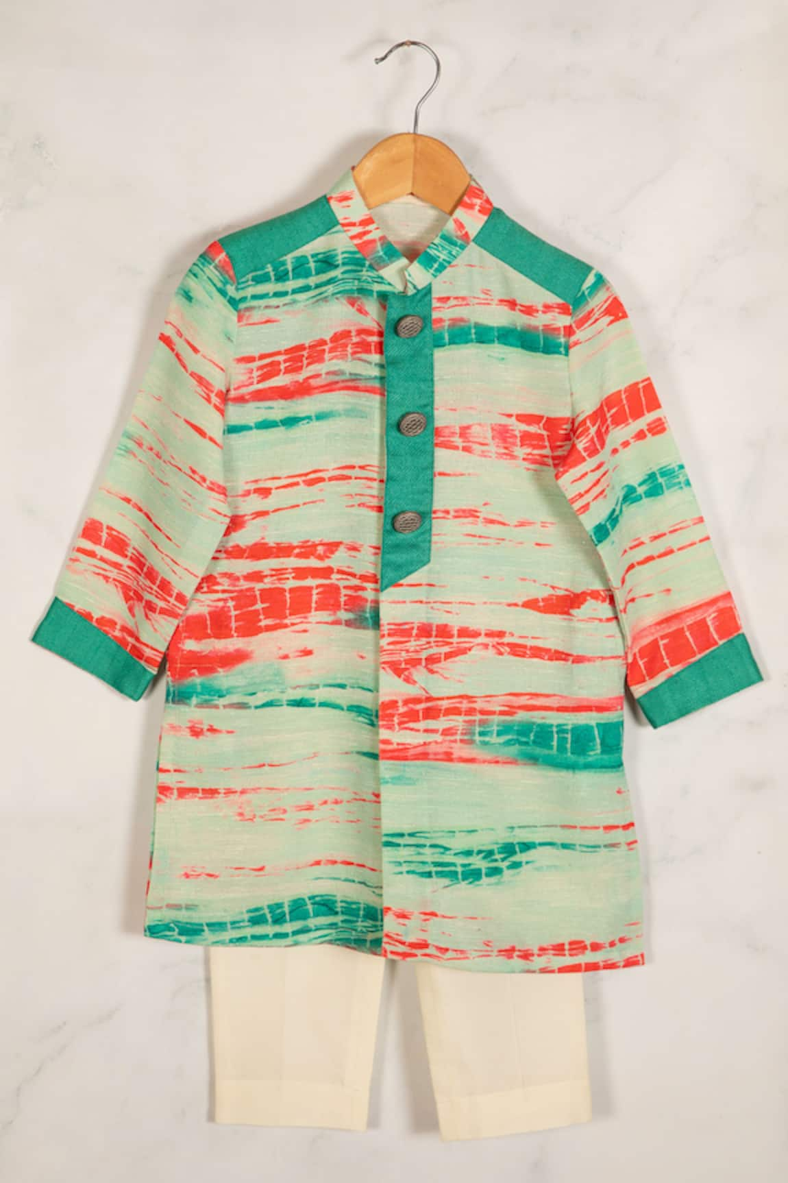 Minikin Tie Dye Print Kurta Set