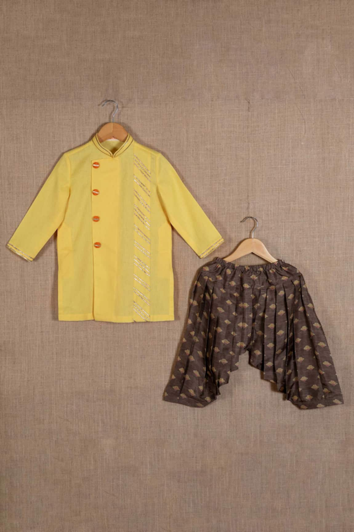 Minikin Kurta & Floral Print Patiala Pant Set