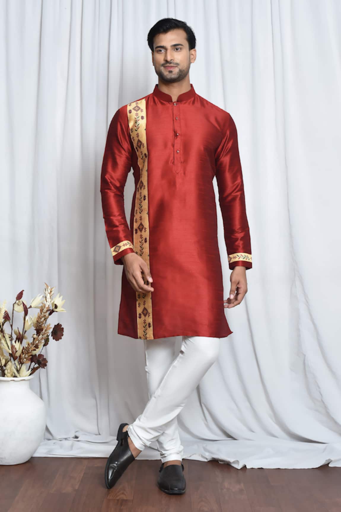 Arihant Rai Sinha Printed Patch Work Kurta 