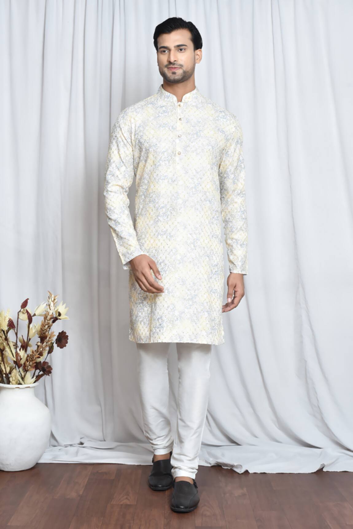 Arihant Rai Sinha Floral Haze Print Kurta 