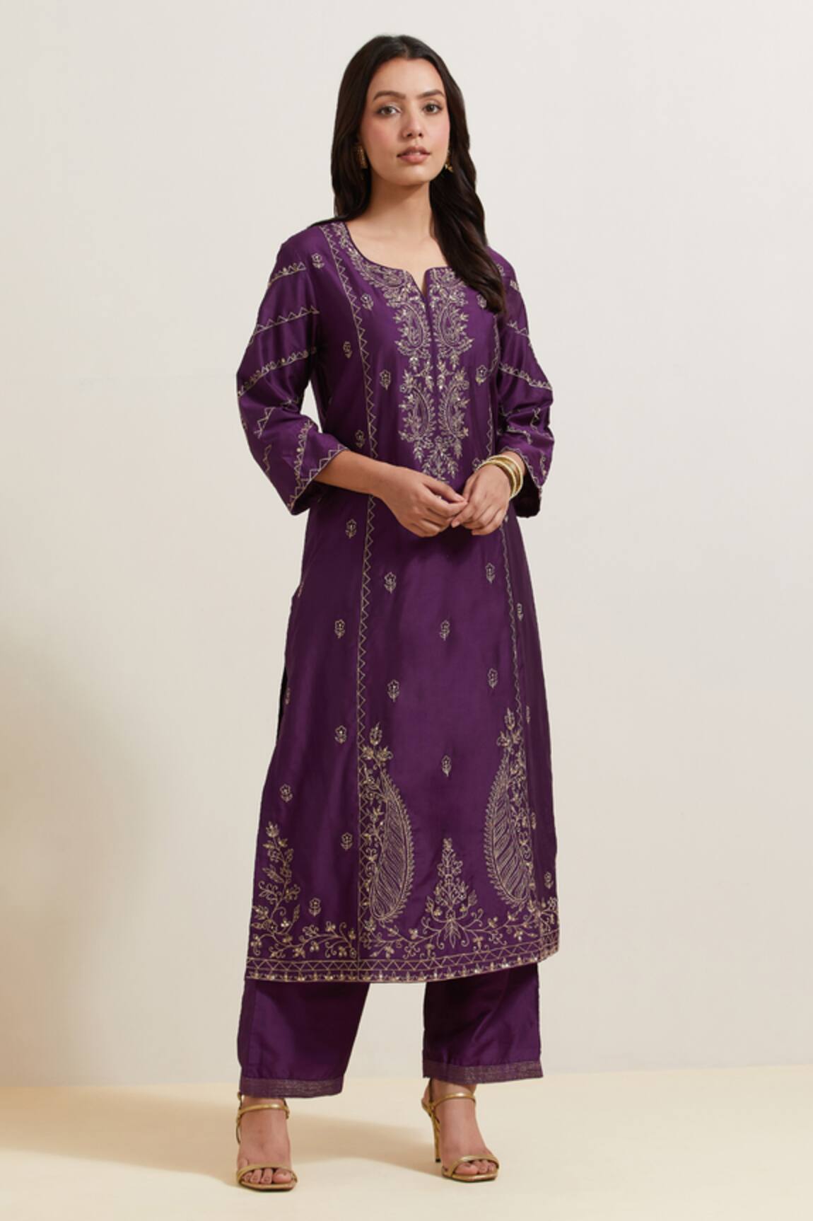 Priya Chaudhary Floret Embroidered Kurta & Pant Set