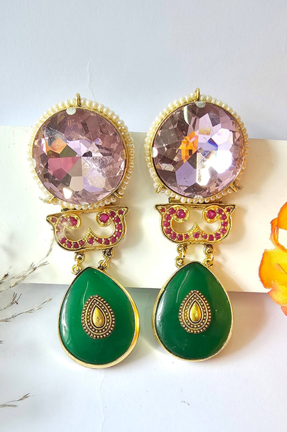 The Bling Girll Embellished Dangler Earrings