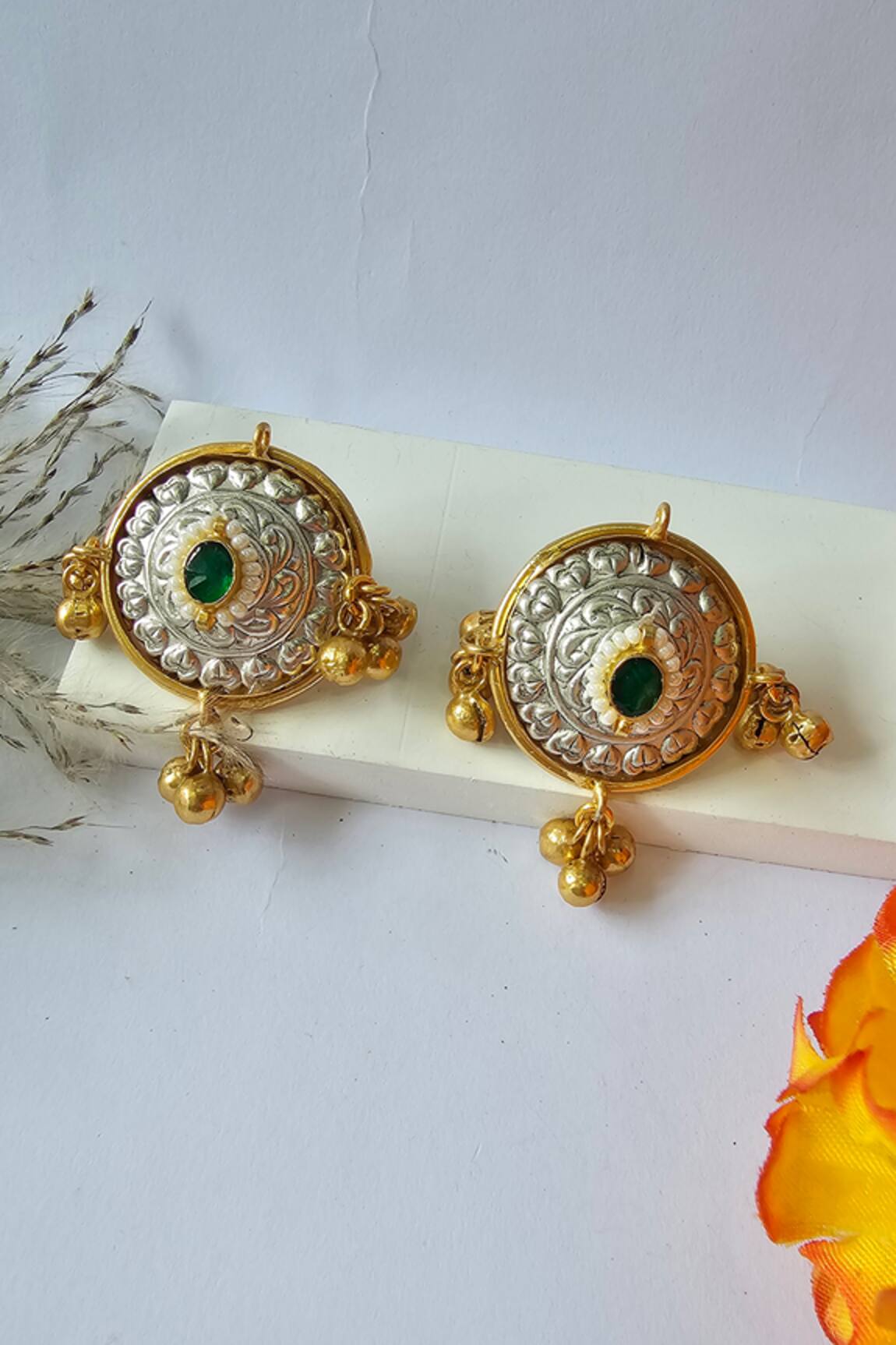 The Bling Girll Ghungroo Embellished Stud Earrings