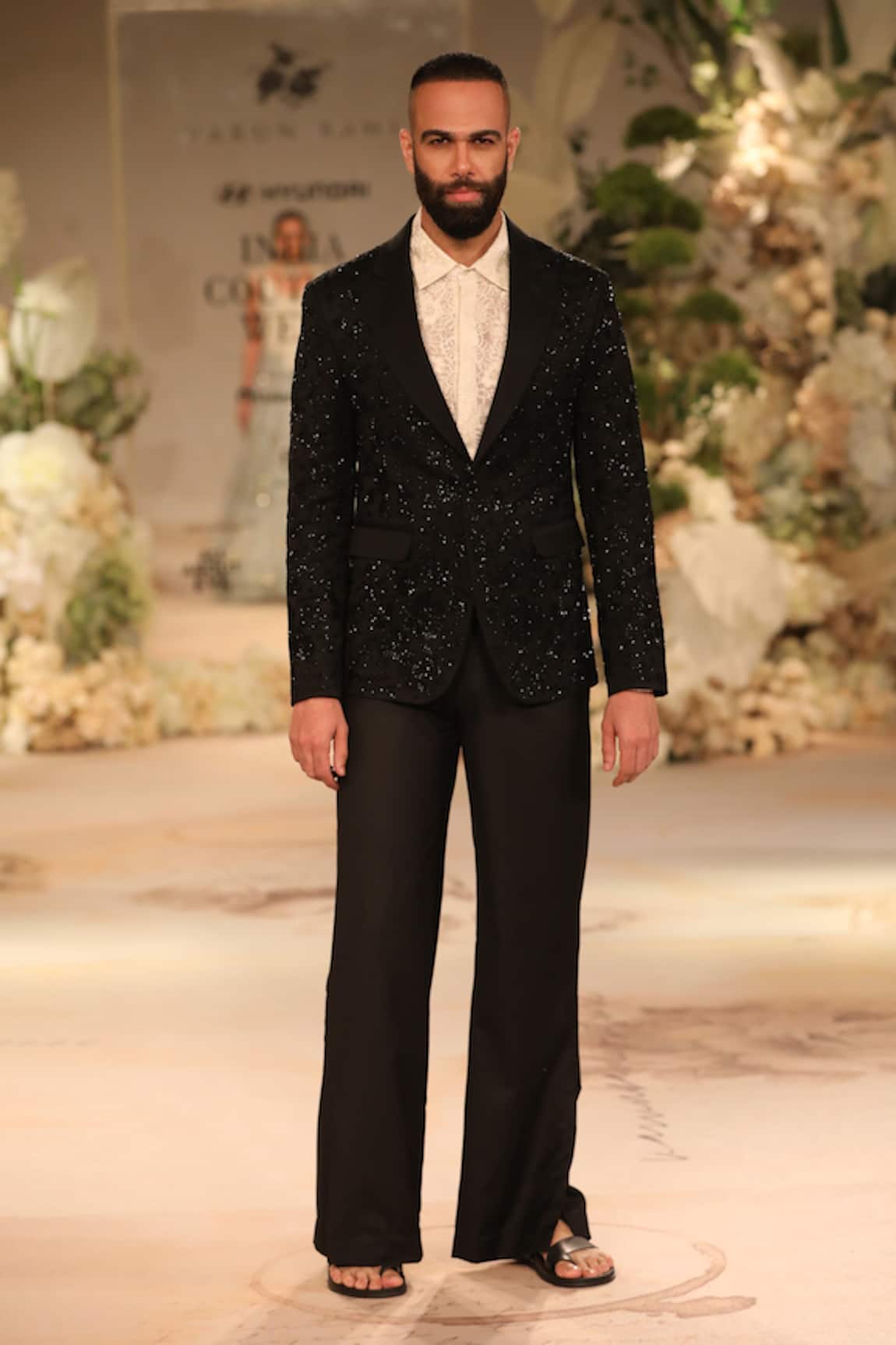 Varun Bahl Embroidered Tuxedo & Trouser Set