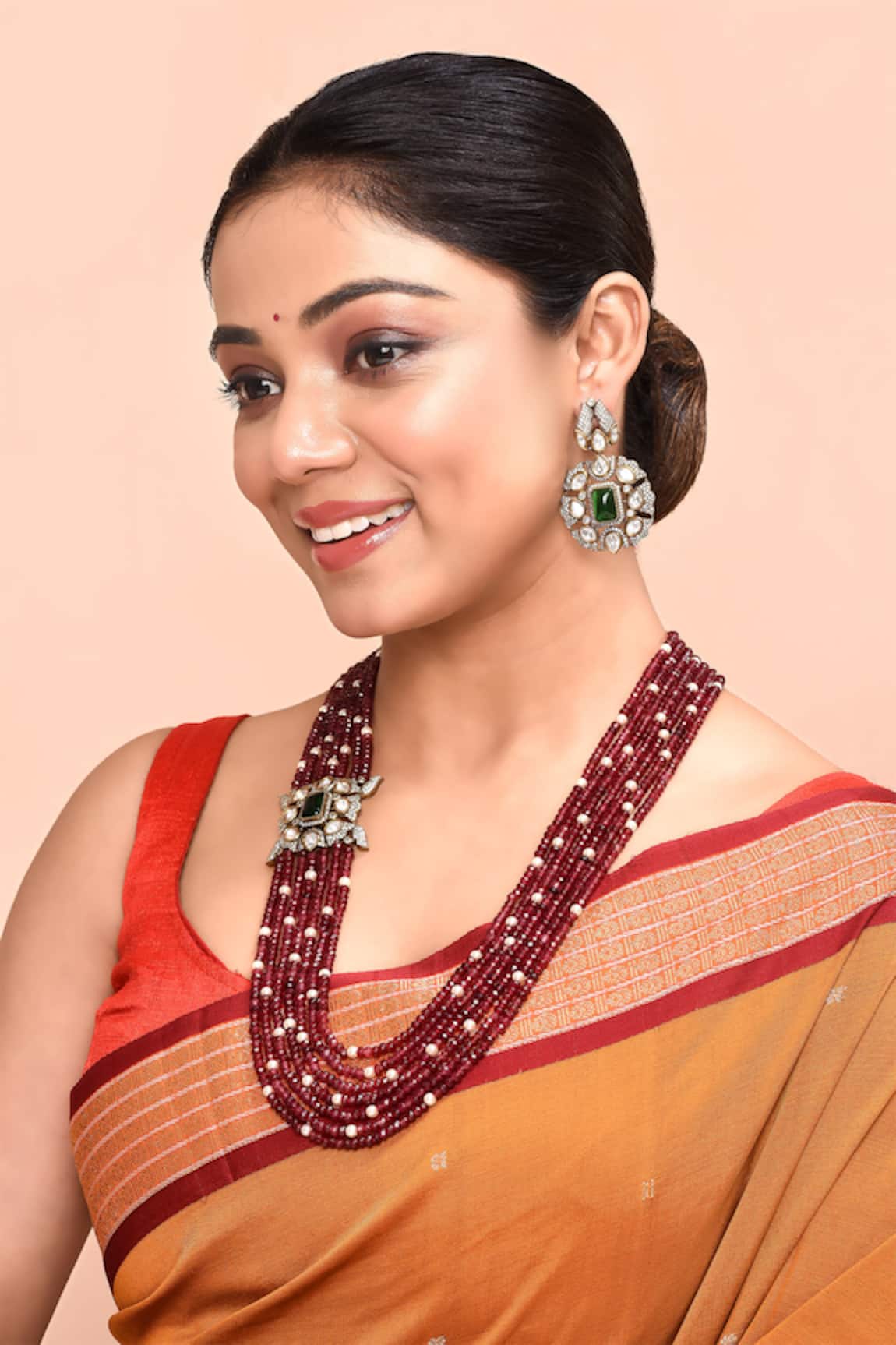 Moh-Maya By Disha Khatri Bead Layered Embellished Necklace Set 