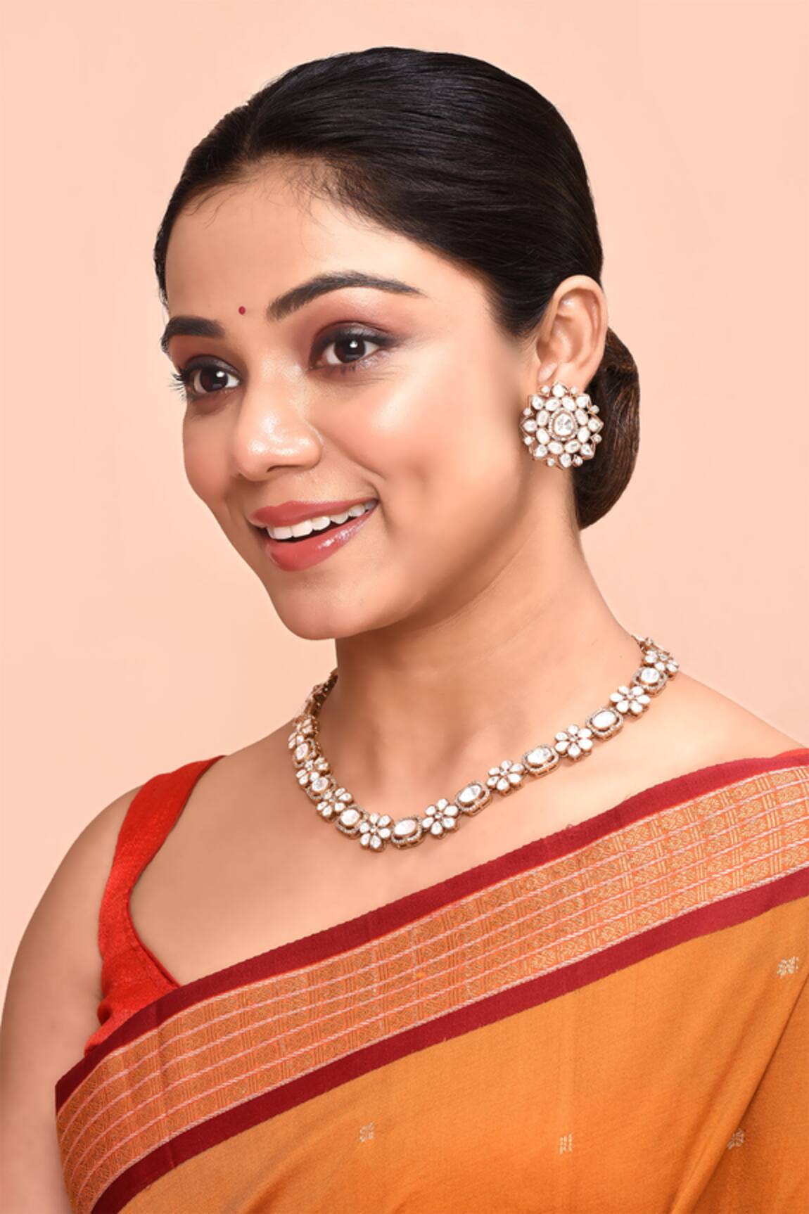 Moh-Maya by Disha Khatri Polki Stone Embellished Necklace Set
