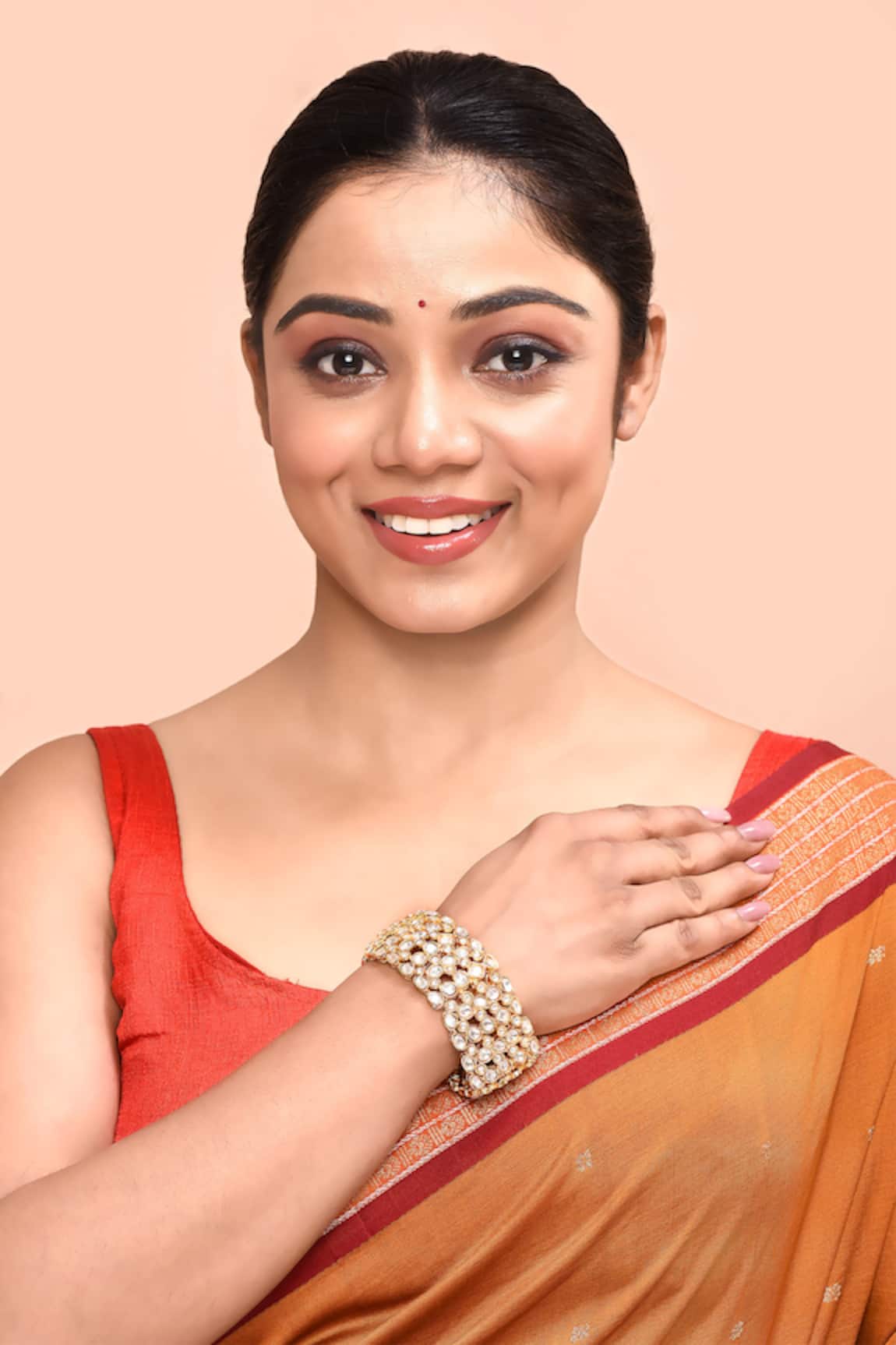 Moh-Maya By Disha Khatri Kundan Embellished Bracelet 