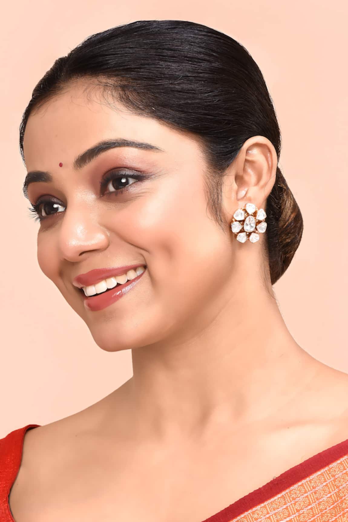 Moh-Maya by Disha Khatri Kundan Polki Embellished Stud Earrings 
