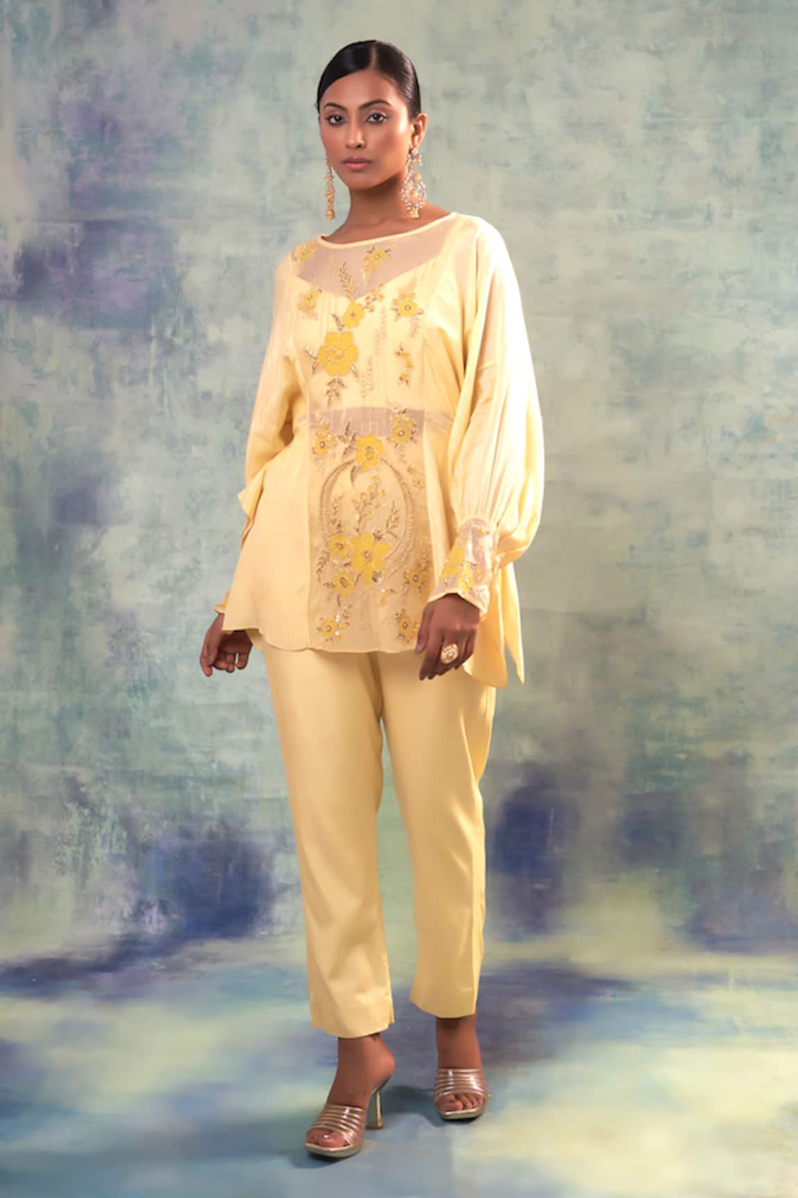 Sonia Khatri Glow Majestic Embroidered Top & Pant Set